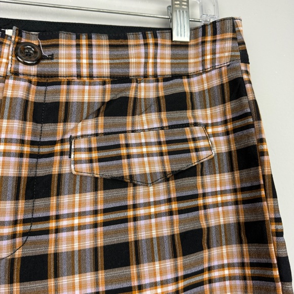 Anthropologie Maeve Plaid Flared Trouser Pants - Picture 5 of 7